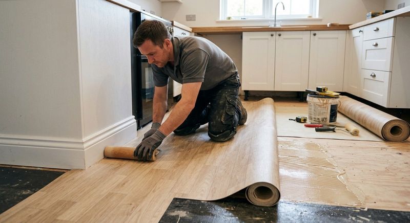 Sheet Linoleum Installation in Hutto, TX